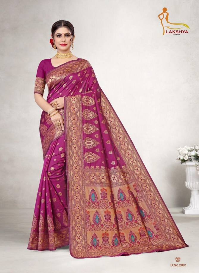 Lakshya Vidya vol 02 Fancy Designer Festive Wear Jacquard Silk Heavy Saree Collection